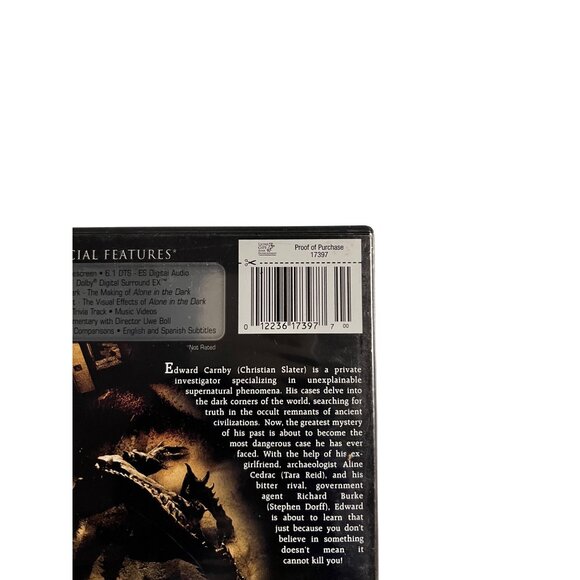 Alone In The Dark 2005 DVD Widescreen Christian Slater Action Horror Pre-Owned - Picture 5 of 5